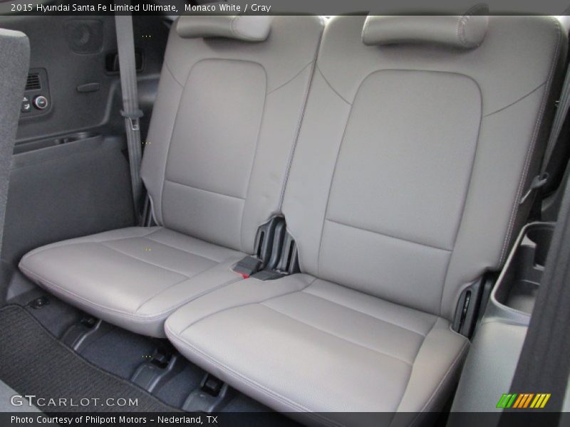 Monaco White / Gray 2015 Hyundai Santa Fe Limited Ultimate