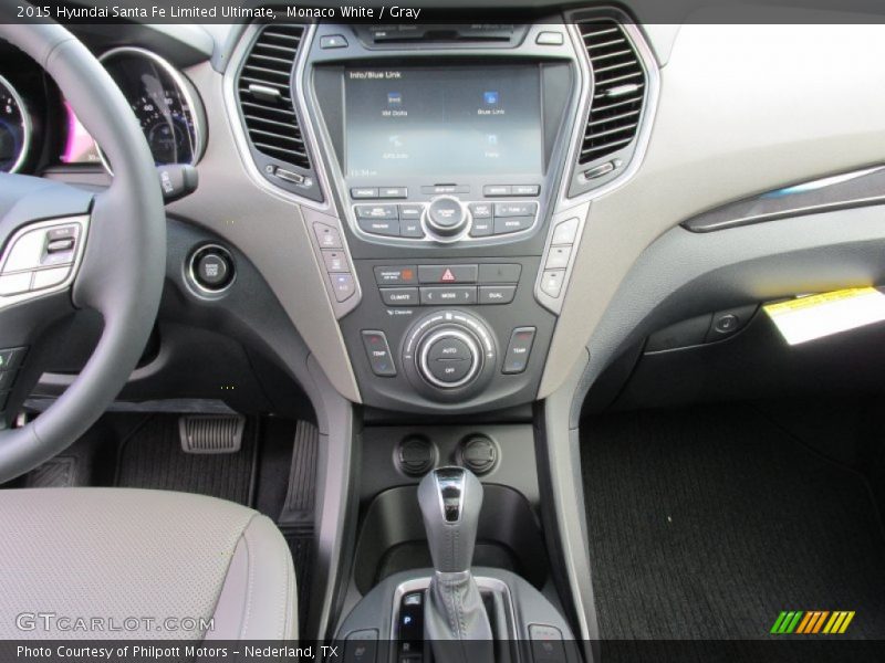 Monaco White / Gray 2015 Hyundai Santa Fe Limited Ultimate
