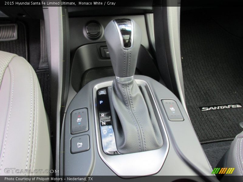 Monaco White / Gray 2015 Hyundai Santa Fe Limited Ultimate