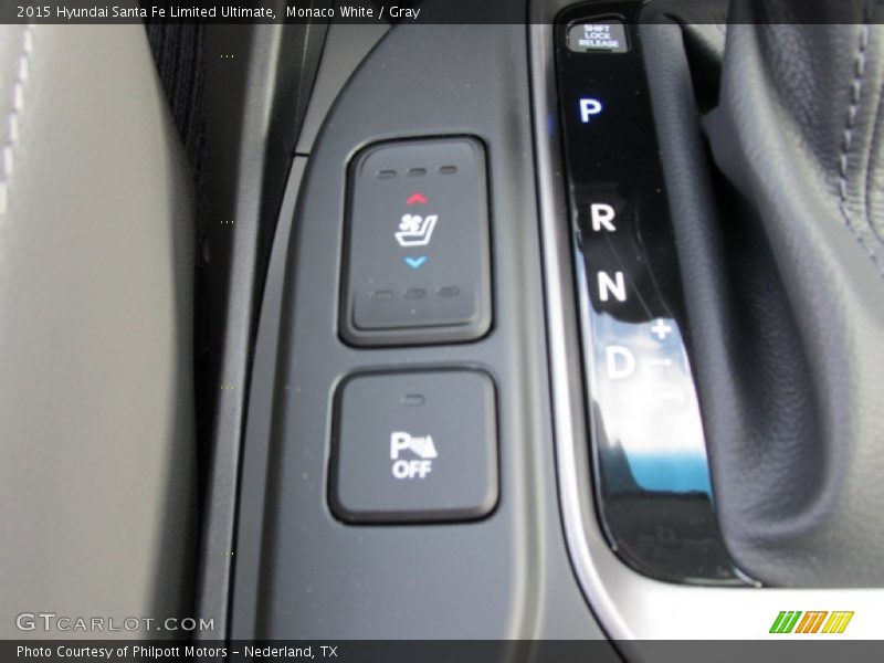 Monaco White / Gray 2015 Hyundai Santa Fe Limited Ultimate
