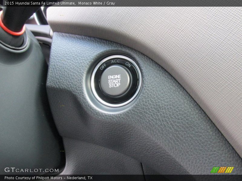 Monaco White / Gray 2015 Hyundai Santa Fe Limited Ultimate