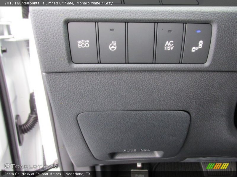 Monaco White / Gray 2015 Hyundai Santa Fe Limited Ultimate