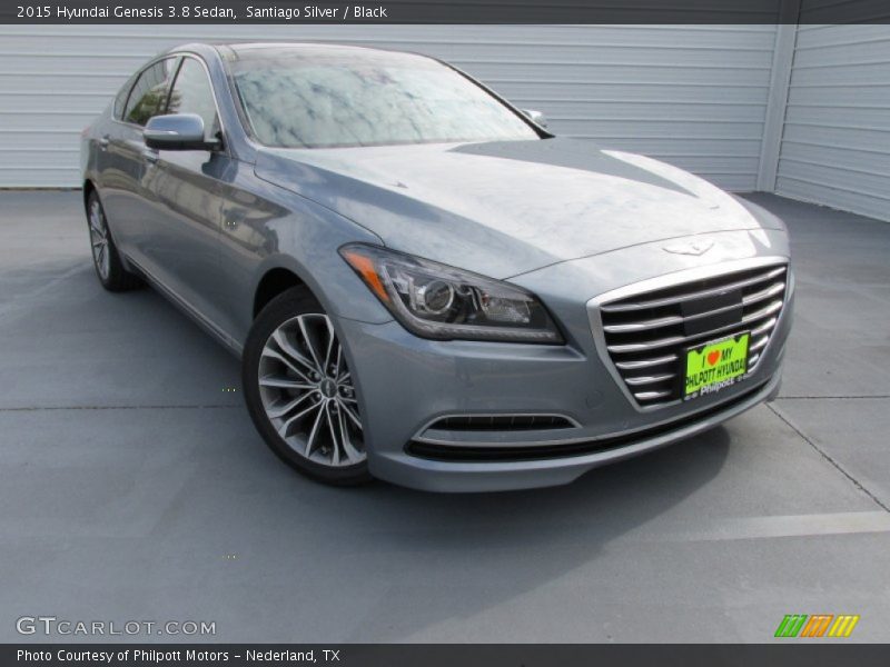 Santiago Silver / Black 2015 Hyundai Genesis 3.8 Sedan