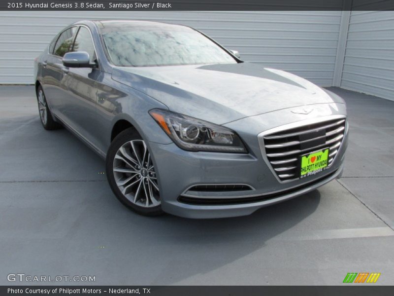 Santiago Silver / Black 2015 Hyundai Genesis 3.8 Sedan
