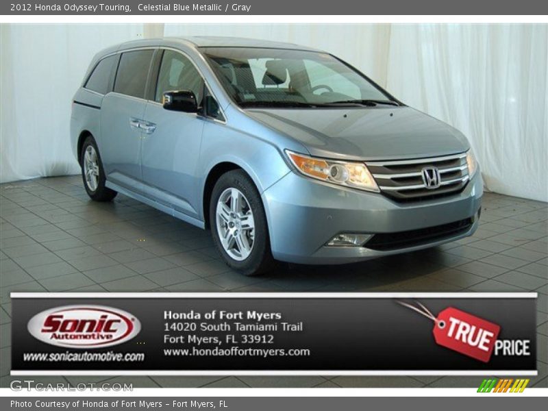 Celestial Blue Metallic / Gray 2012 Honda Odyssey Touring