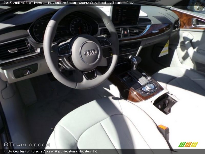 Quartz Gray Metallic / Titanium Gray 2015 Audi A6 3.0T Premium Plus quattro Sedan