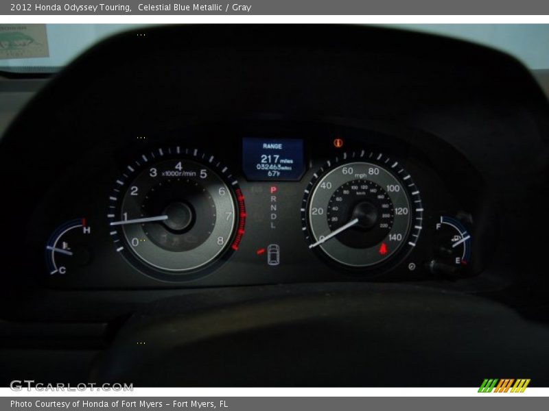Celestial Blue Metallic / Gray 2012 Honda Odyssey Touring