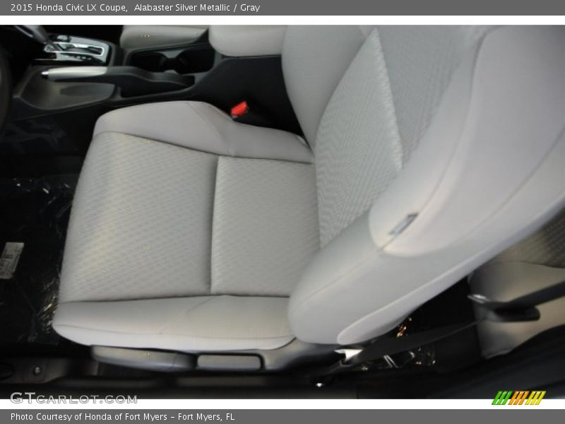 Alabaster Silver Metallic / Gray 2015 Honda Civic LX Coupe