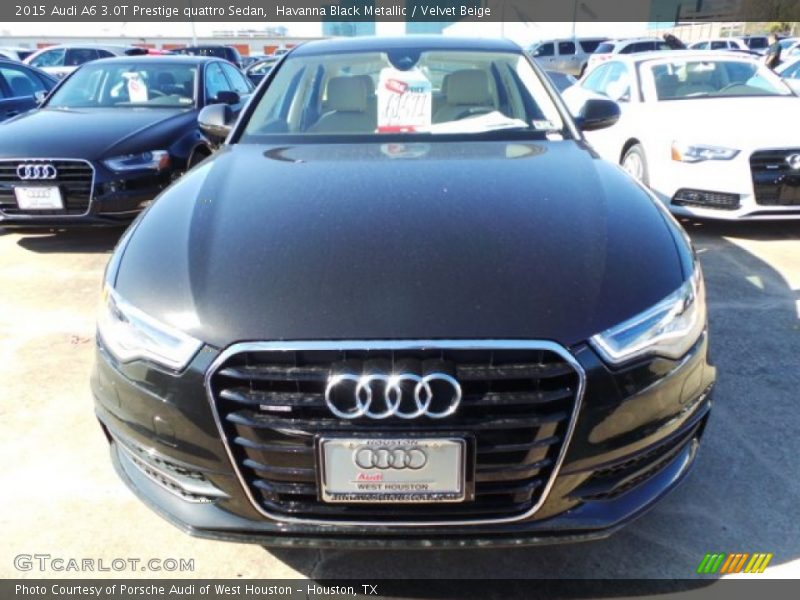 Havanna Black Metallic / Velvet Beige 2015 Audi A6 3.0T Prestige quattro Sedan