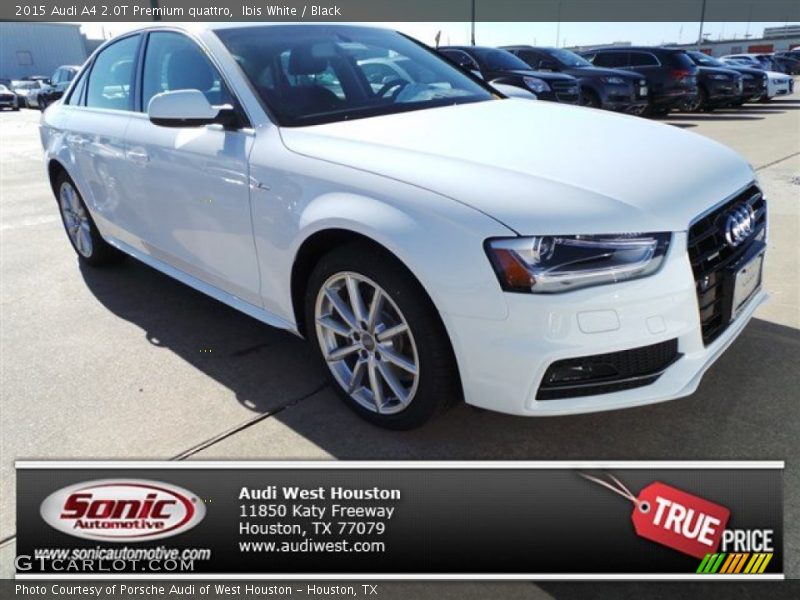 Ibis White / Black 2015 Audi A4 2.0T Premium quattro