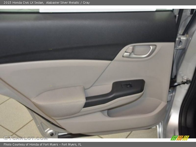 Alabaster Silver Metallic / Gray 2015 Honda Civic LX Sedan