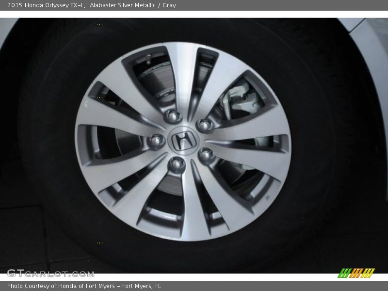Alabaster Silver Metallic / Gray 2015 Honda Odyssey EX-L