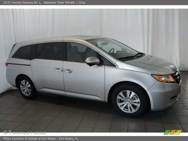 Alabaster Silver Metallic / Gray 2015 Honda Odyssey EX-L
