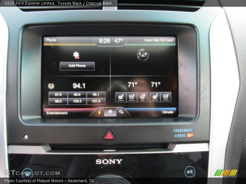 Tuxedo Black / Charcoal Black 2015 Ford Explorer Limited