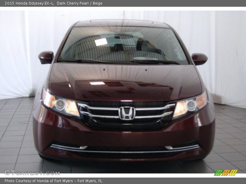 Dark Cherry Pearl / Beige 2015 Honda Odyssey EX-L