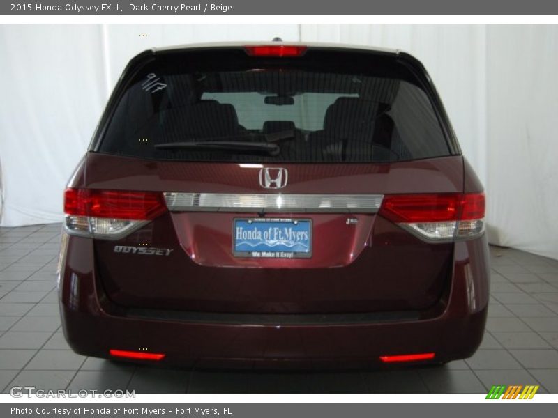 Dark Cherry Pearl / Beige 2015 Honda Odyssey EX-L