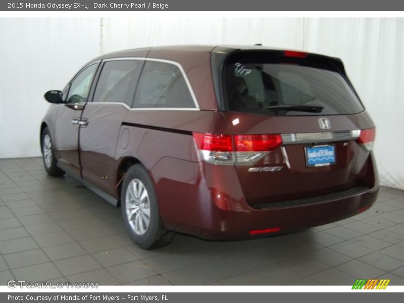 Dark Cherry Pearl / Beige 2015 Honda Odyssey EX-L