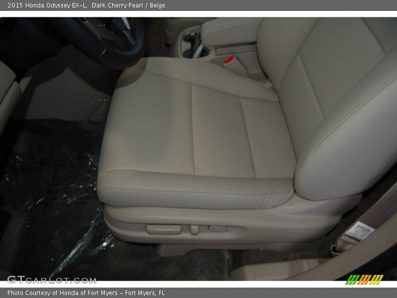 Dark Cherry Pearl / Beige 2015 Honda Odyssey EX-L