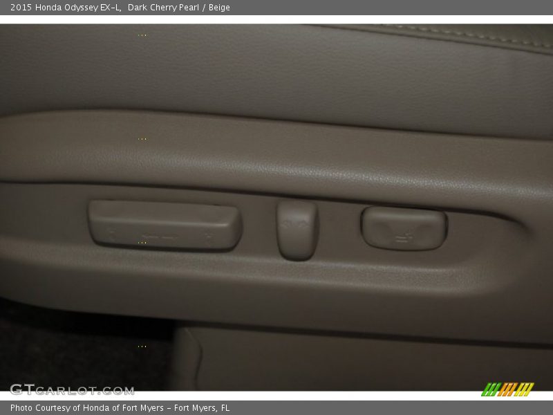 Dark Cherry Pearl / Beige 2015 Honda Odyssey EX-L