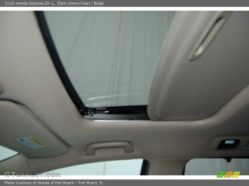 Dark Cherry Pearl / Beige 2015 Honda Odyssey EX-L