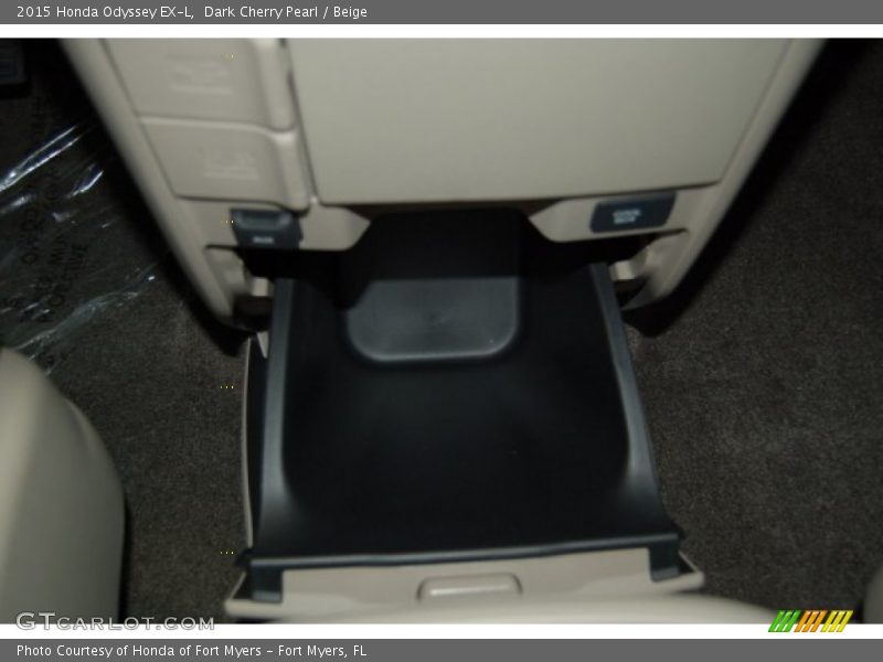 Dark Cherry Pearl / Beige 2015 Honda Odyssey EX-L