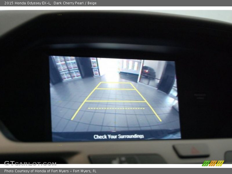 Dark Cherry Pearl / Beige 2015 Honda Odyssey EX-L