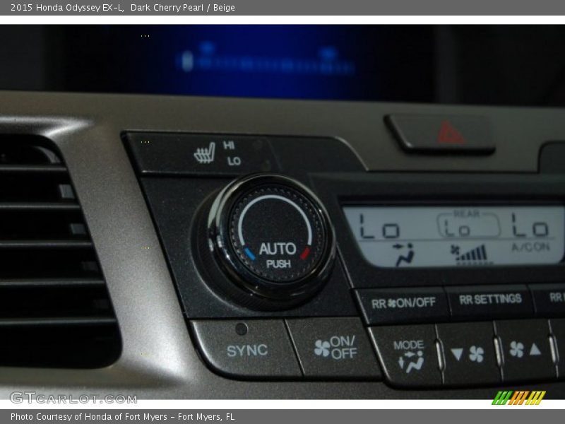 Dark Cherry Pearl / Beige 2015 Honda Odyssey EX-L