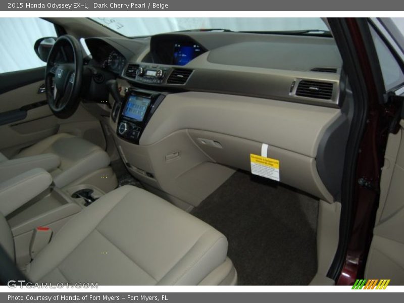 Dark Cherry Pearl / Beige 2015 Honda Odyssey EX-L