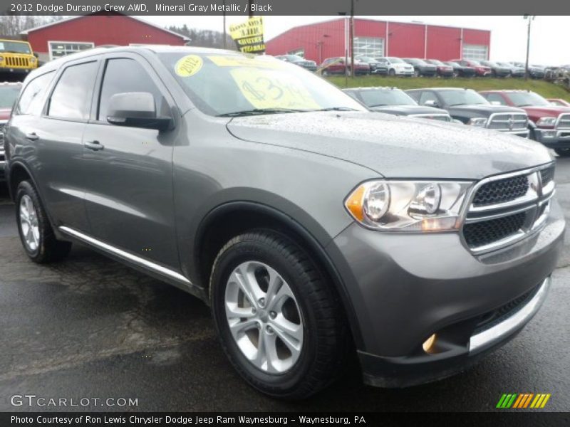 Mineral Gray Metallic / Black 2012 Dodge Durango Crew AWD