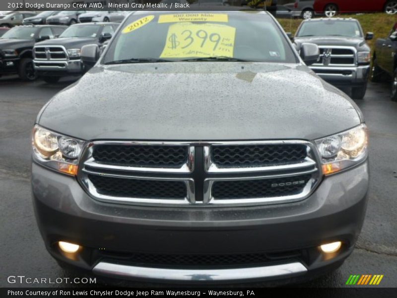 Mineral Gray Metallic / Black 2012 Dodge Durango Crew AWD