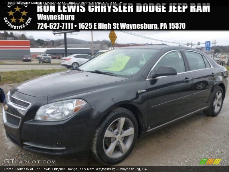 Black Granite Metallic / Titanium 2009 Chevrolet Malibu Hybrid Sedan