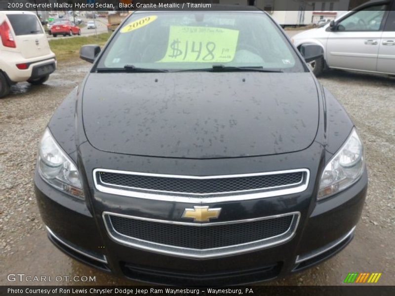 Black Granite Metallic / Titanium 2009 Chevrolet Malibu Hybrid Sedan