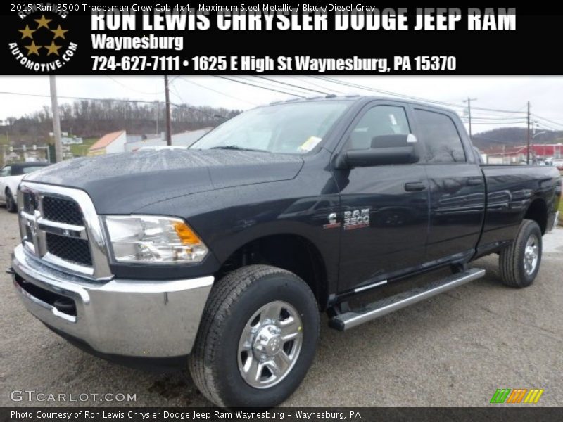 Maximum Steel Metallic / Black/Diesel Gray 2015 Ram 3500 Tradesman Crew Cab 4x4