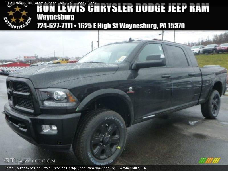 Black / Black 2015 Ram 3500 Laramie Mega Cab 4x4