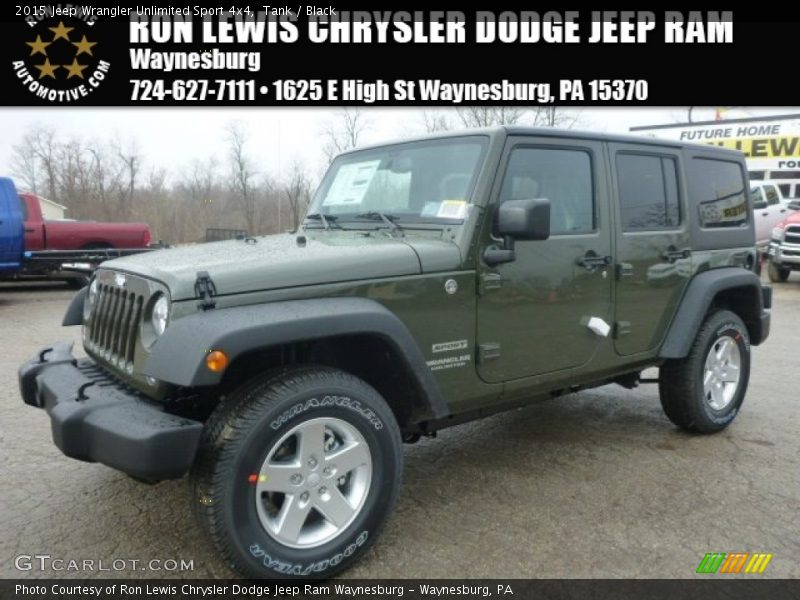 Tank / Black 2015 Jeep Wrangler Unlimited Sport 4x4
