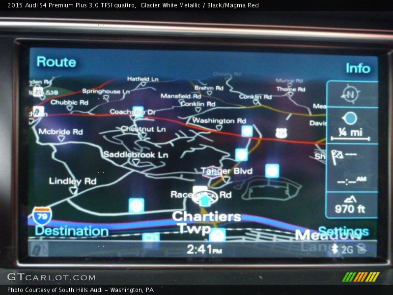 Glacier White Metallic / Black/Magma Red 2015 Audi S4 Premium Plus 3.0 TFSI quattro