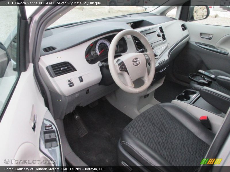 Silver Sky Metallic / Bisque 2011 Toyota Sienna XLE AWD