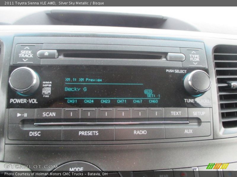 Silver Sky Metallic / Bisque 2011 Toyota Sienna XLE AWD