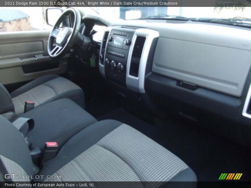 Bright White / Dark Slate Gray/Medium Graystone 2011 Dodge Ram 1500 SLT Quad Cab 4x4