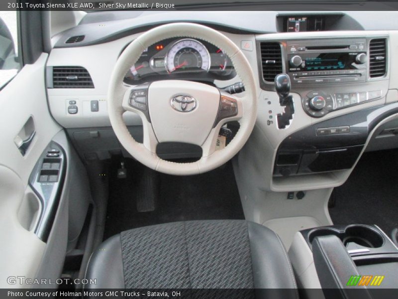 Silver Sky Metallic / Bisque 2011 Toyota Sienna XLE AWD