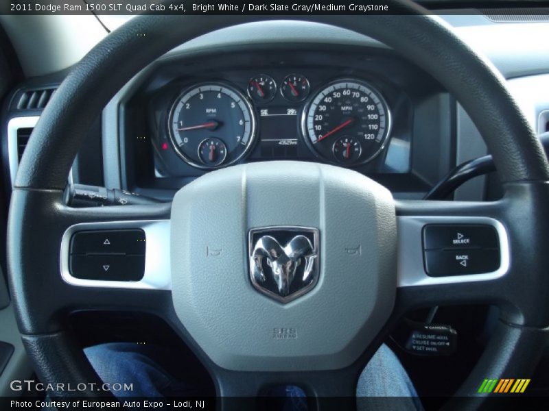 Bright White / Dark Slate Gray/Medium Graystone 2011 Dodge Ram 1500 SLT Quad Cab 4x4