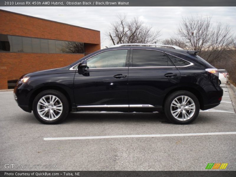 Obsidian Black / Black/Brown Walnut 2010 Lexus RX 450h AWD Hybrid
