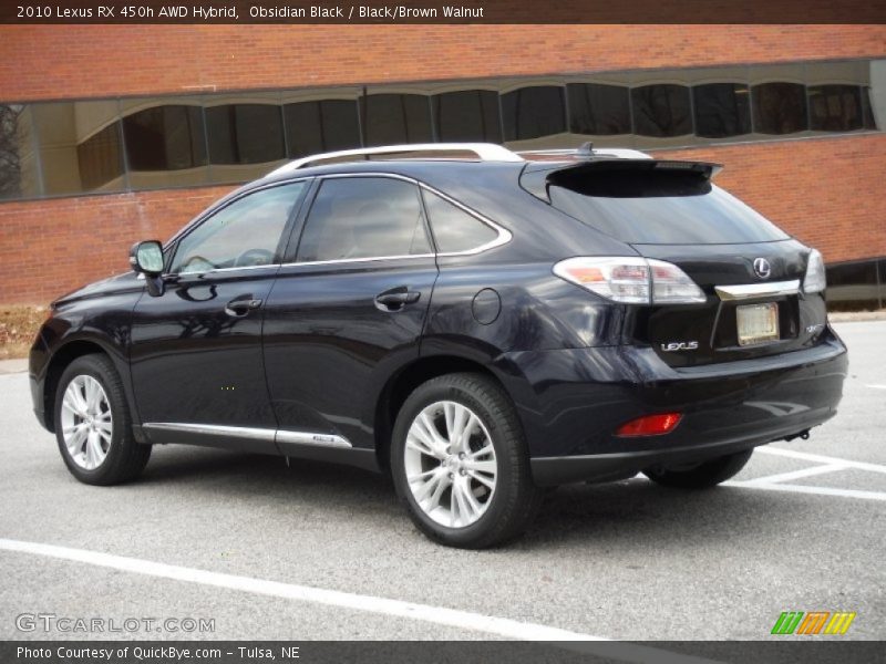 Obsidian Black / Black/Brown Walnut 2010 Lexus RX 450h AWD Hybrid