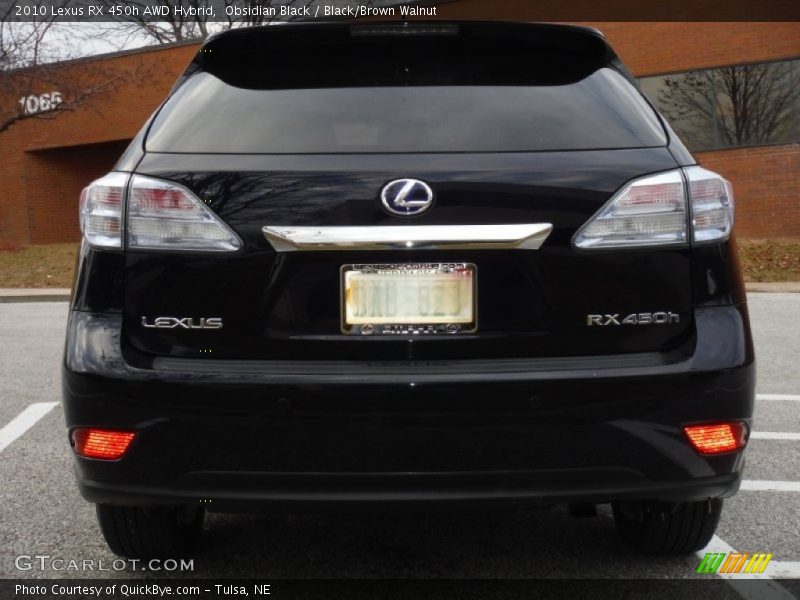 Obsidian Black / Black/Brown Walnut 2010 Lexus RX 450h AWD Hybrid