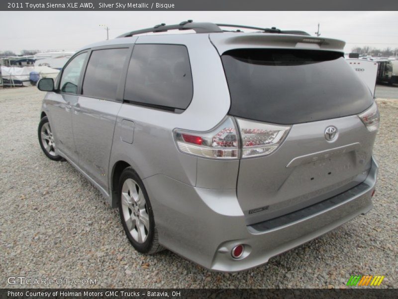 Silver Sky Metallic / Bisque 2011 Toyota Sienna XLE AWD