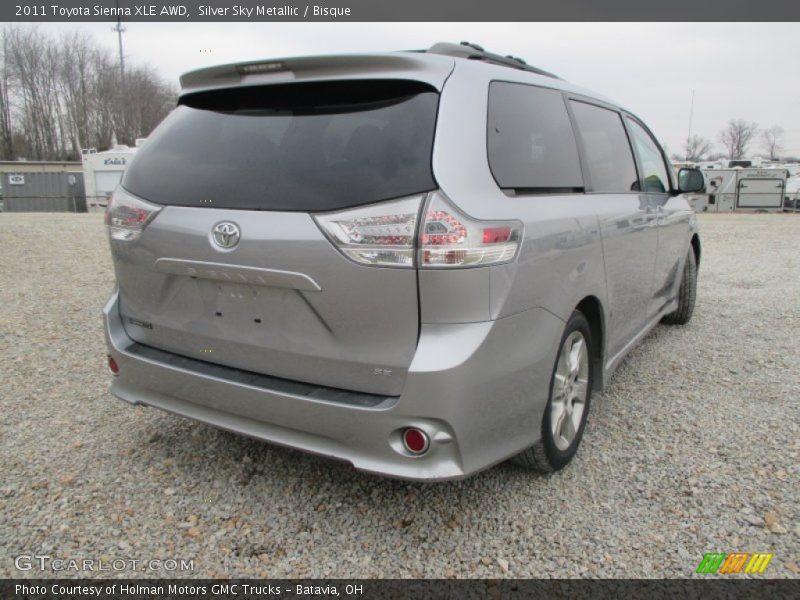 Silver Sky Metallic / Bisque 2011 Toyota Sienna XLE AWD
