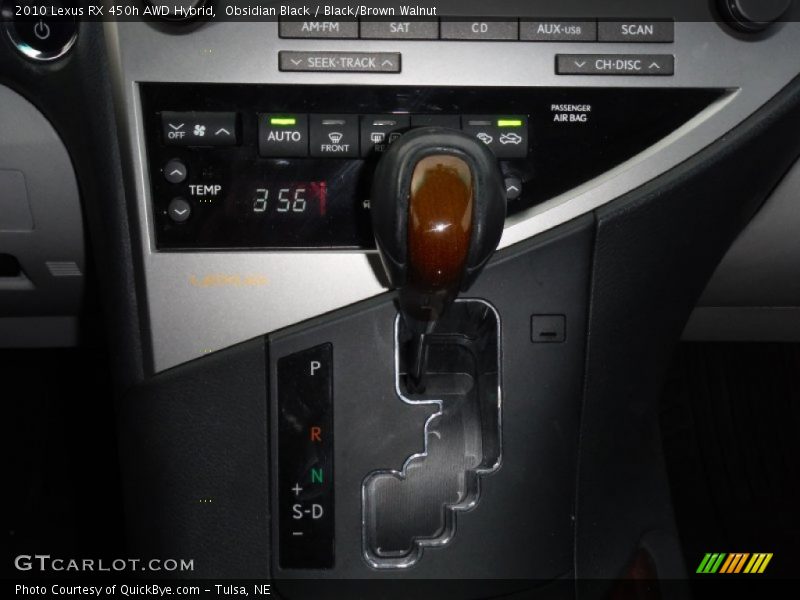 Obsidian Black / Black/Brown Walnut 2010 Lexus RX 450h AWD Hybrid