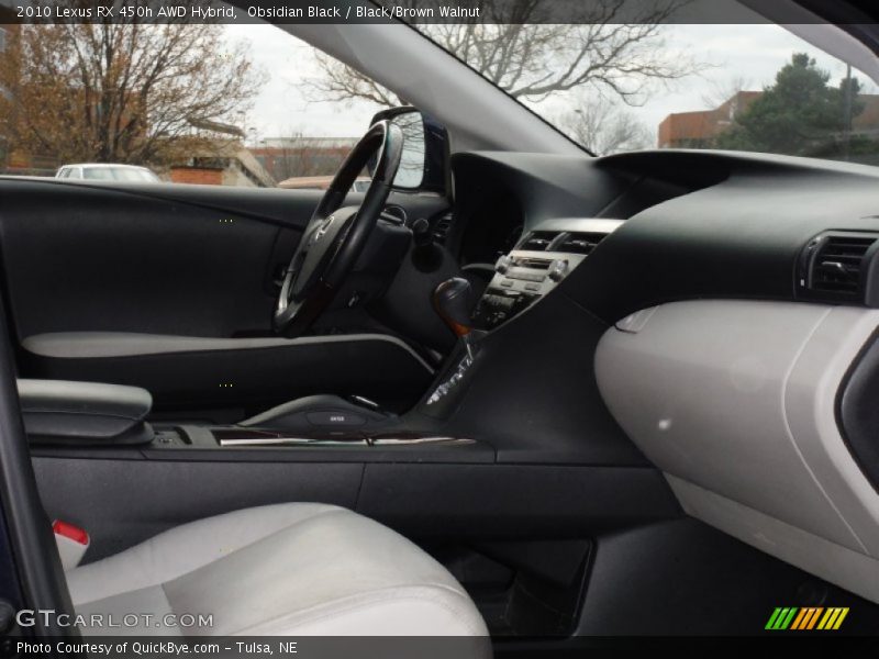 Obsidian Black / Black/Brown Walnut 2010 Lexus RX 450h AWD Hybrid