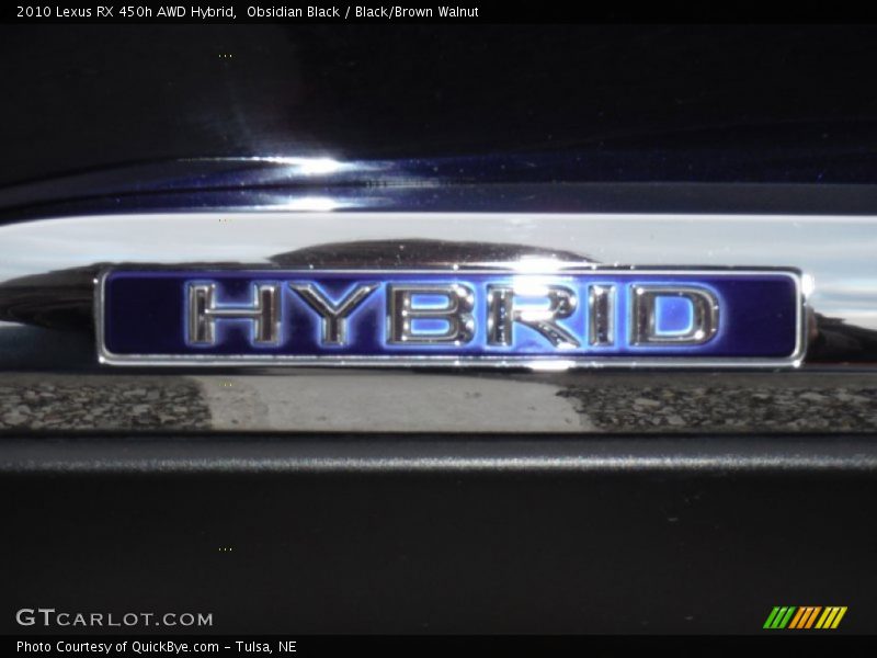 Obsidian Black / Black/Brown Walnut 2010 Lexus RX 450h AWD Hybrid