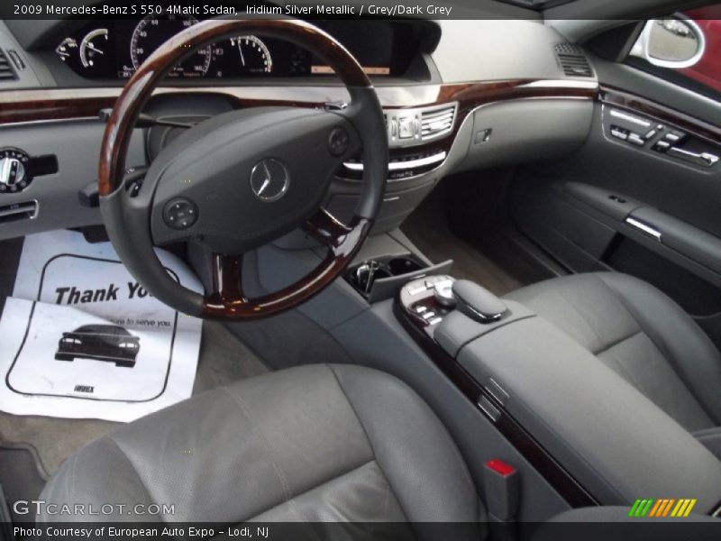 Iridium Silver Metallic / Grey/Dark Grey 2009 Mercedes-Benz S 550 4Matic Sedan